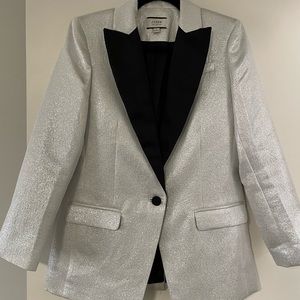 J. Crew Collection Silver Tuxedo Jacket. Worn once.